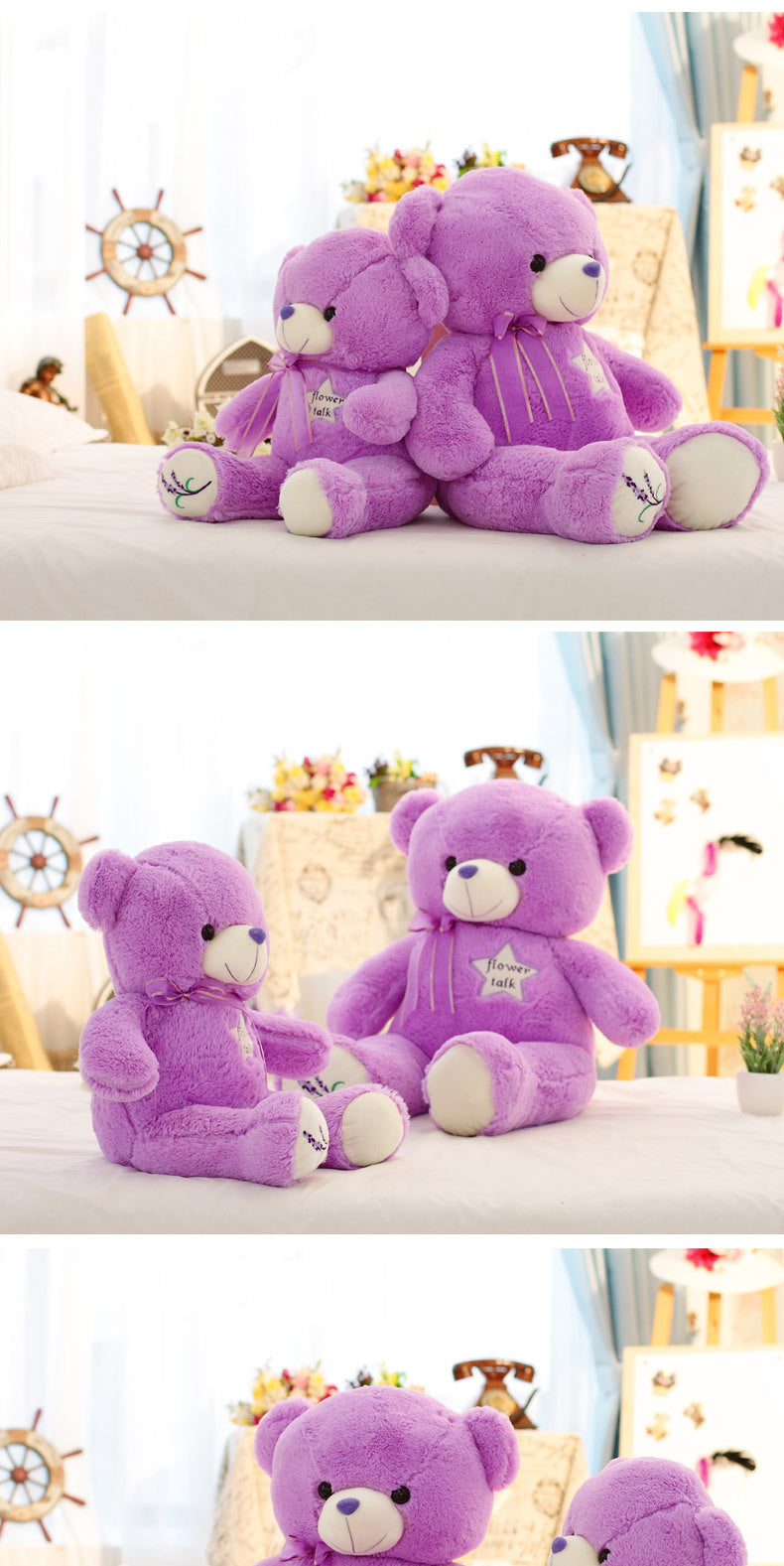 Luxury Lavender Plush Bear — Velvet Soft & Scented