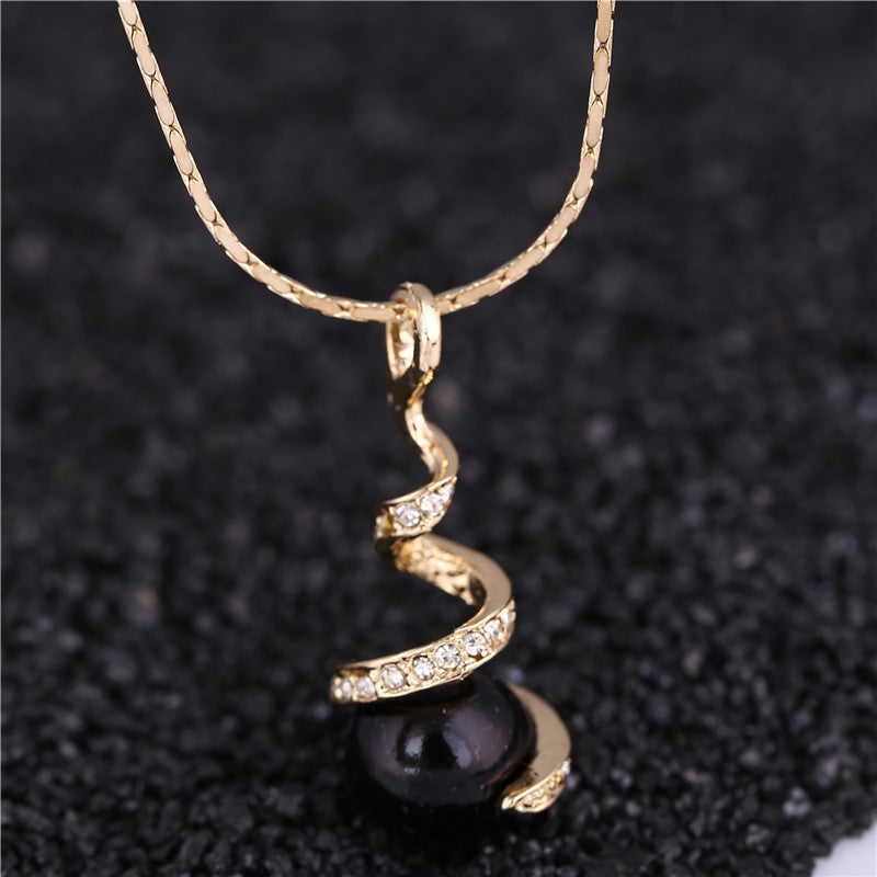 Twisted Snake Pearl Jewellery Set | Luxury Style