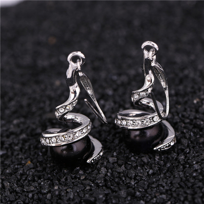 Twisted Snake Pearl Jewellery Set | Luxury Style