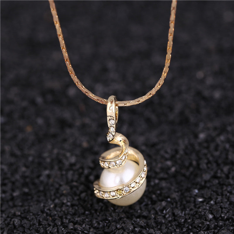 Twisted Snake Pearl Jewellery Set | Luxury Style