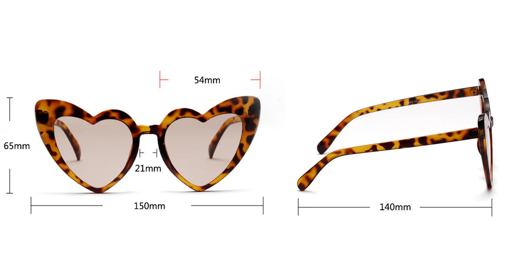 Peach Heart Sunglasses — Romantic Fashion Eyewear