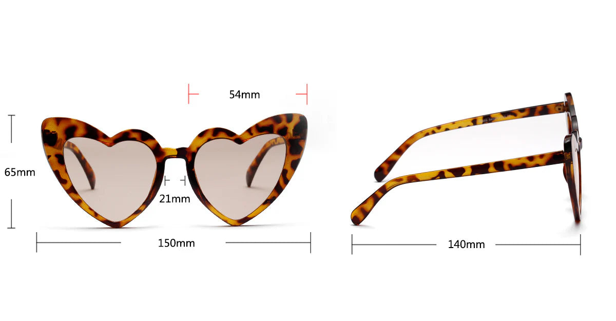 Peach Heart Sunglasses — Romantic Fashion Eyewear