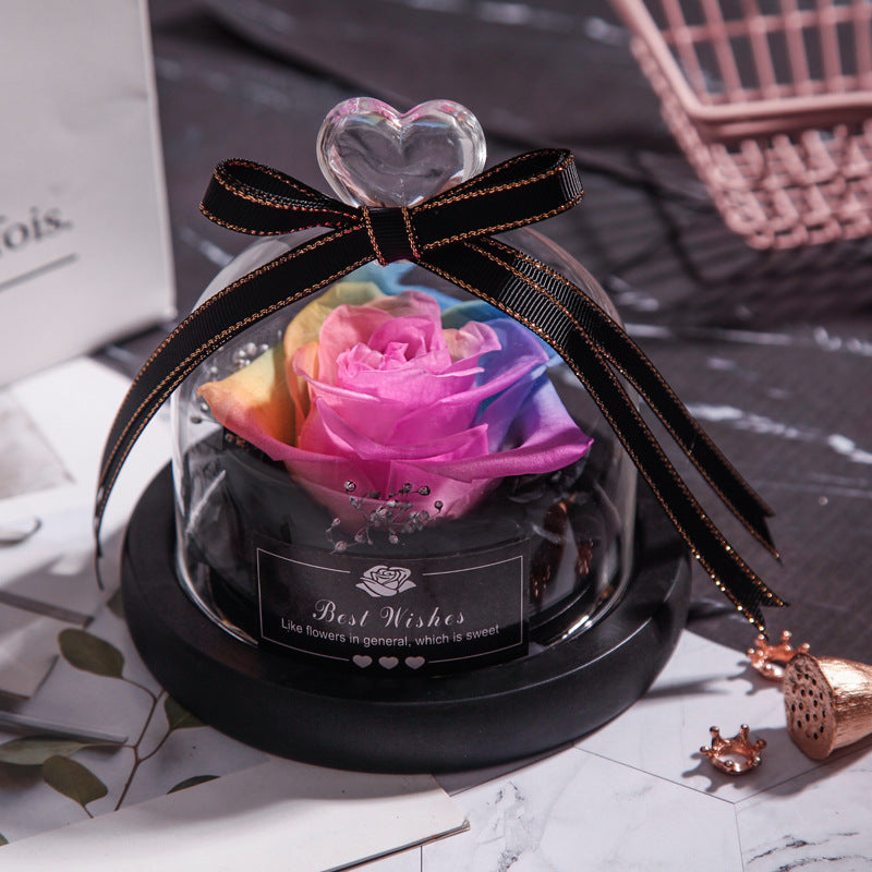 Lumière Rose — Eternal LED Rose in Glass Dome