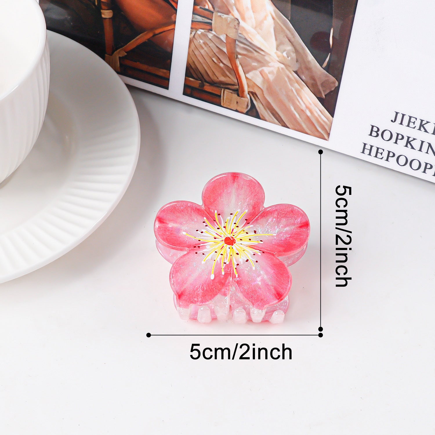 La Fleur — Floral Shark Hair Clip