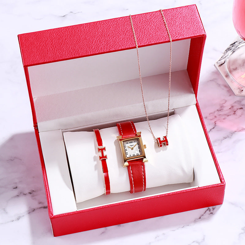Sapphire Lady — Women's Watch, Necklace & Bracelet Set