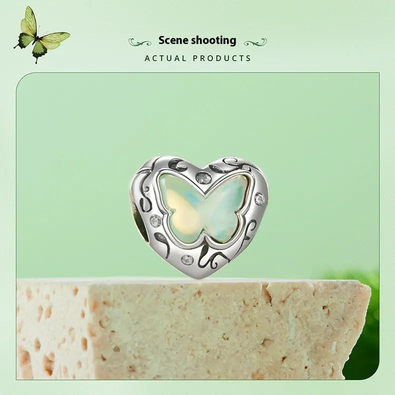 925 Sterling Silver Butterfly Charm Pendant | Electroplated | Luxury Gift