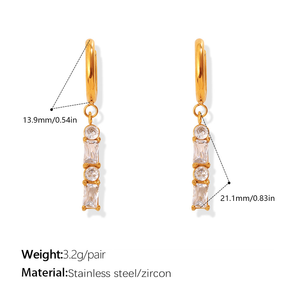 Goutte — Diamond Waterdrop Circle Earrings