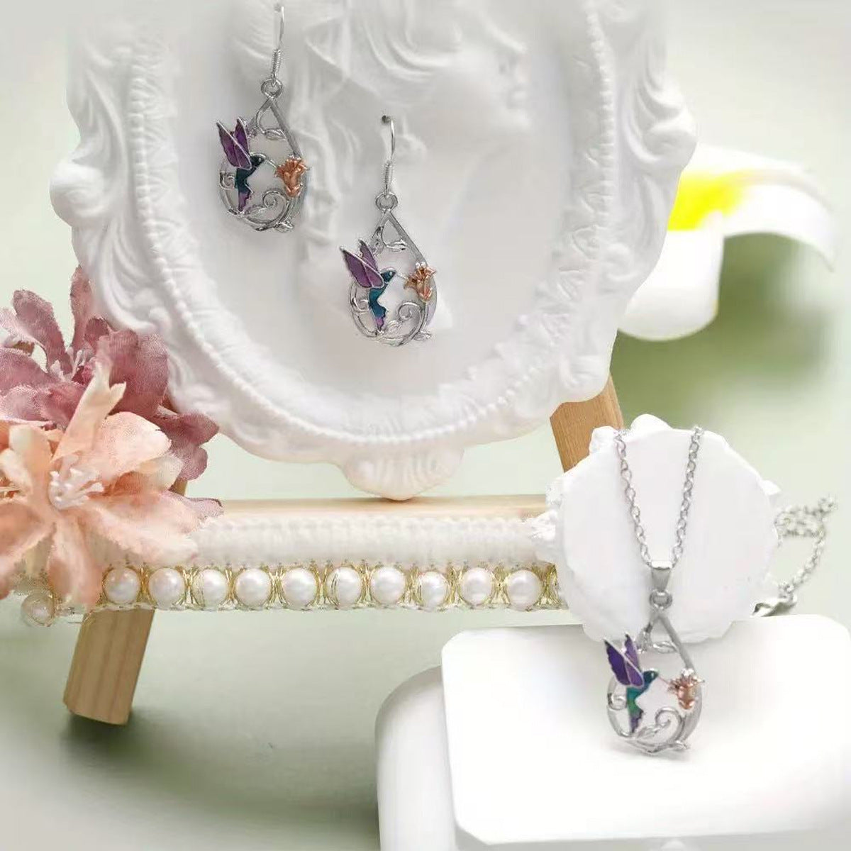 Hummingbird Dripping Oil Ornament Set | Animal Series