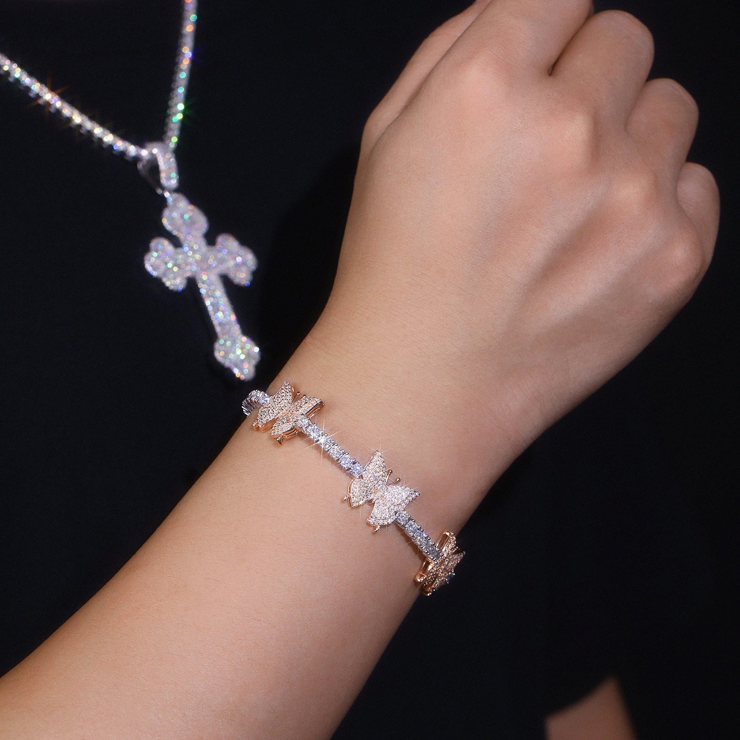 Morganite Bracelet – Platinum-Plated Sterling Silver | Minimalist Luxury