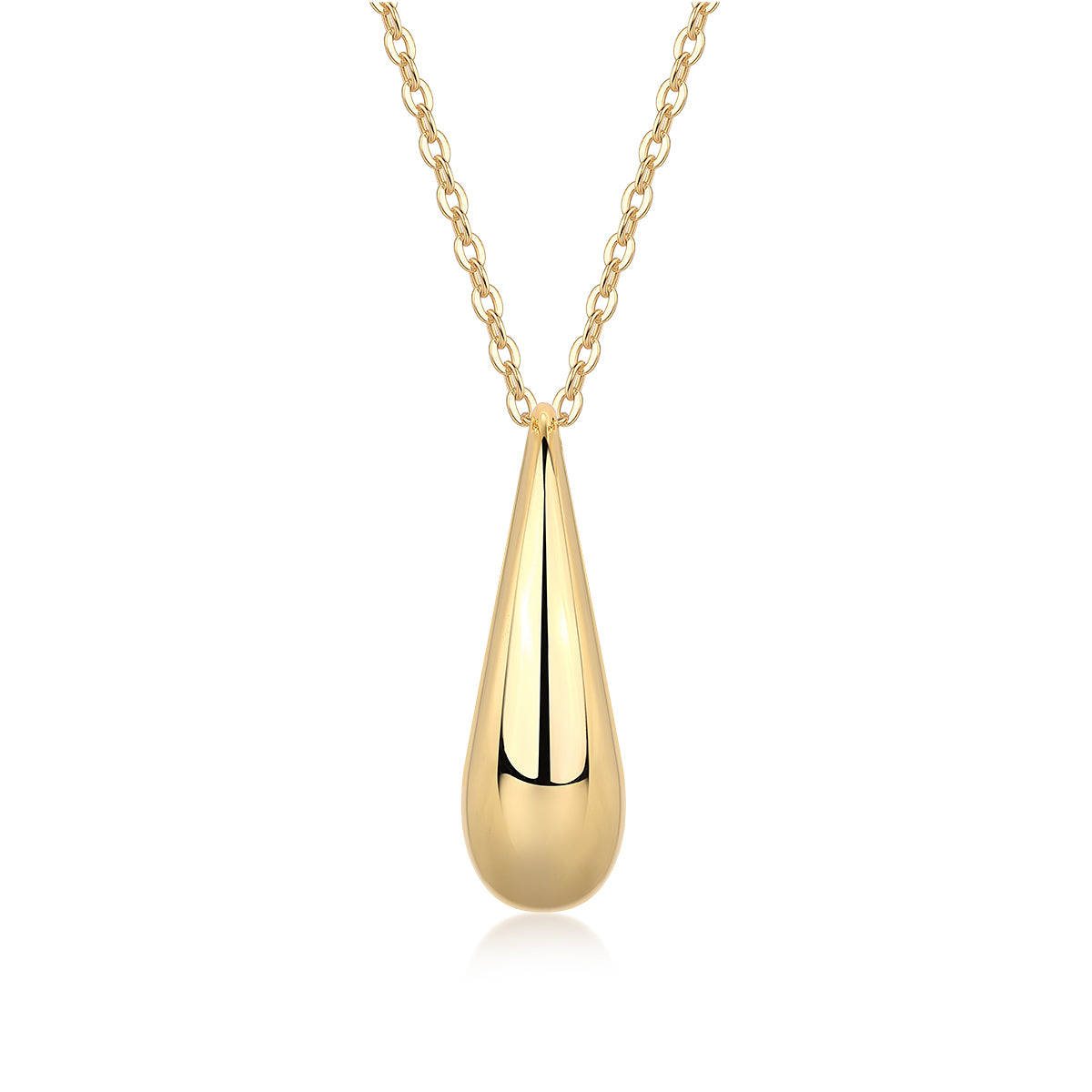 Evening Love Moissanite Pendant Necklace | S925 Silver with Gold Plating