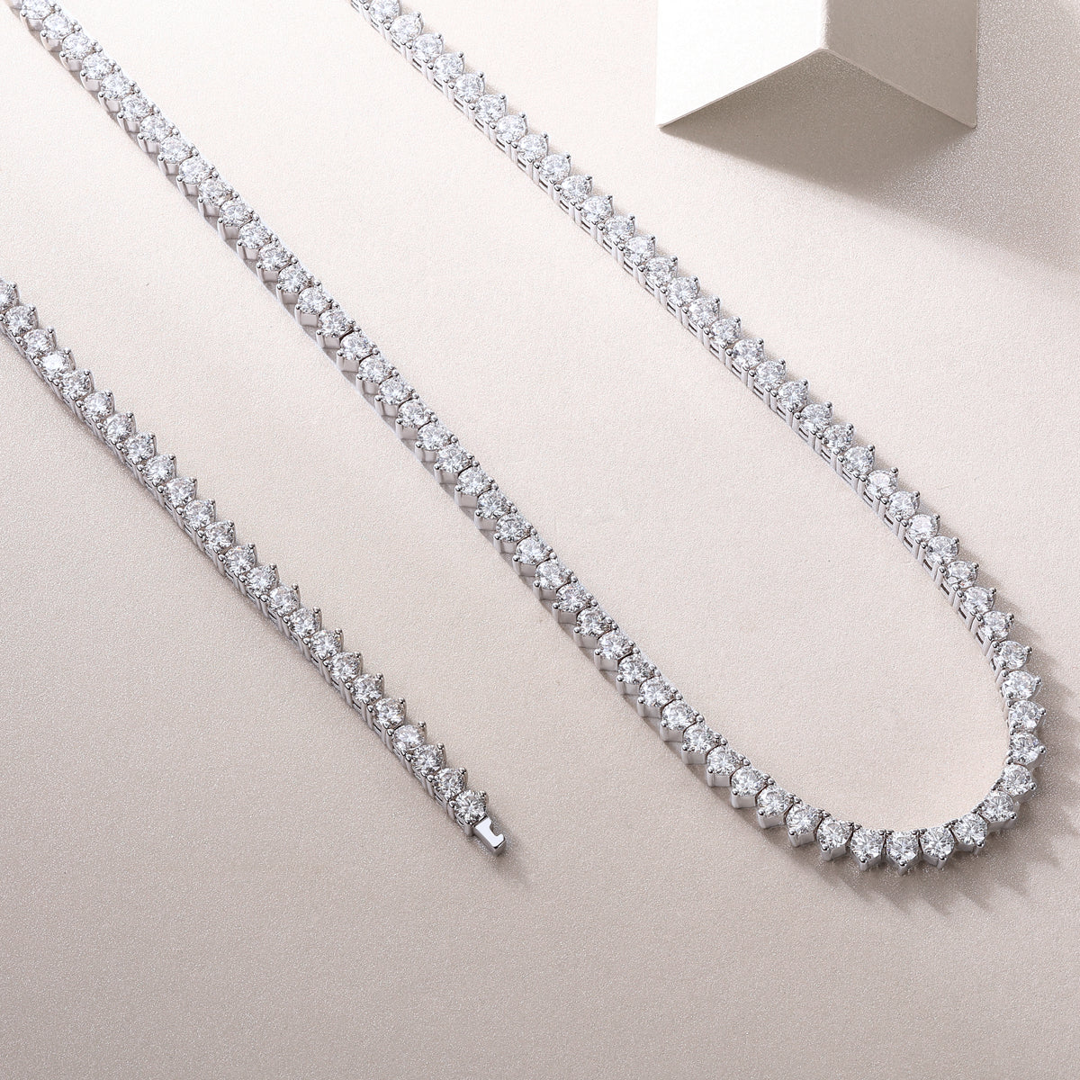 Solitude Moissanite Necklace – Gold, Platinum & Rose Gold | Sterling Silver