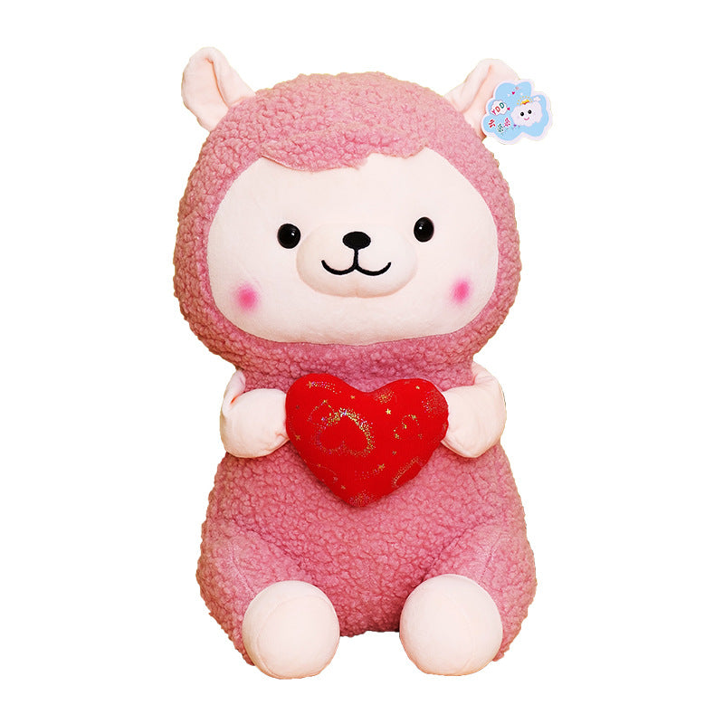 The Heart Alpaca — Luxury Plush Pillow Companion