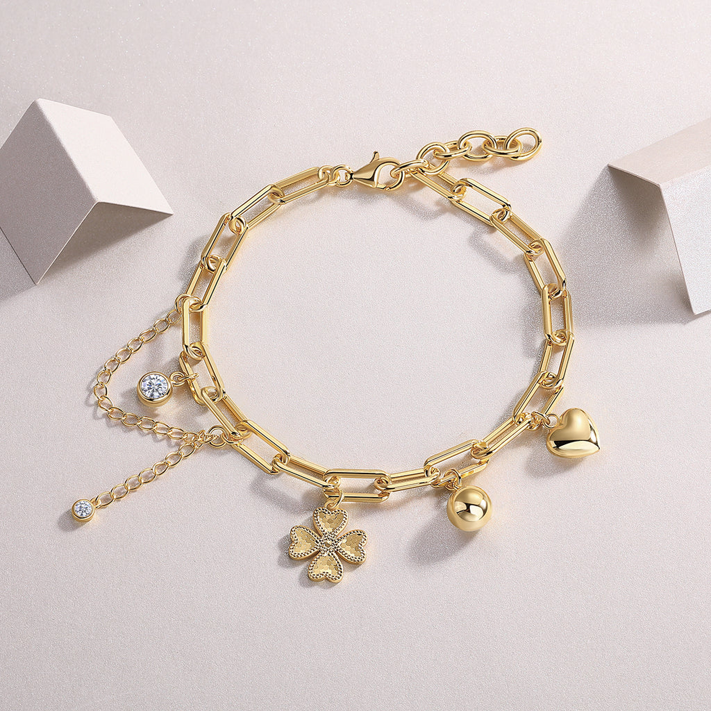 0.5 Carat Moissanite Bracelet — 18K Gold-Plated S925 Silver | GRA Certified