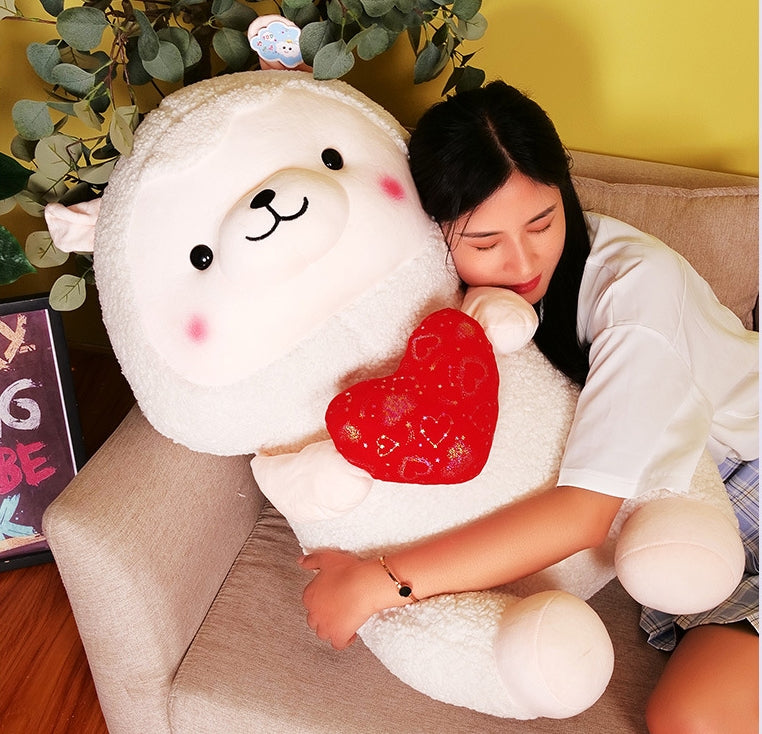 The Heart Alpaca — Luxury Plush Pillow Companion
