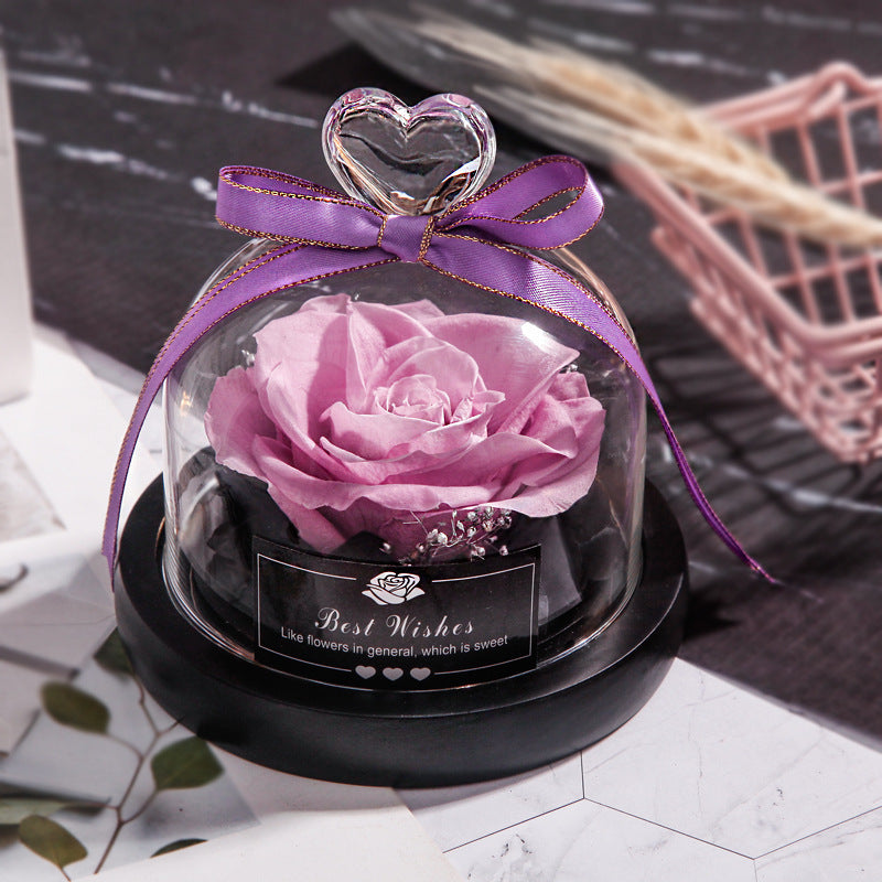 Lumière Rose — Eternal LED Rose in Glass Dome