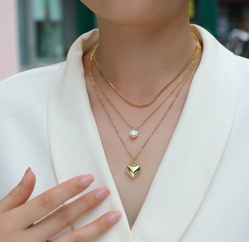 Morganite Pendant Necklace – 2 Carat | Gold-Plated Sterling Silver