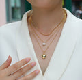 Morganite Pendant Necklace – 2 Carat | Gold-Plated Sterling Silver