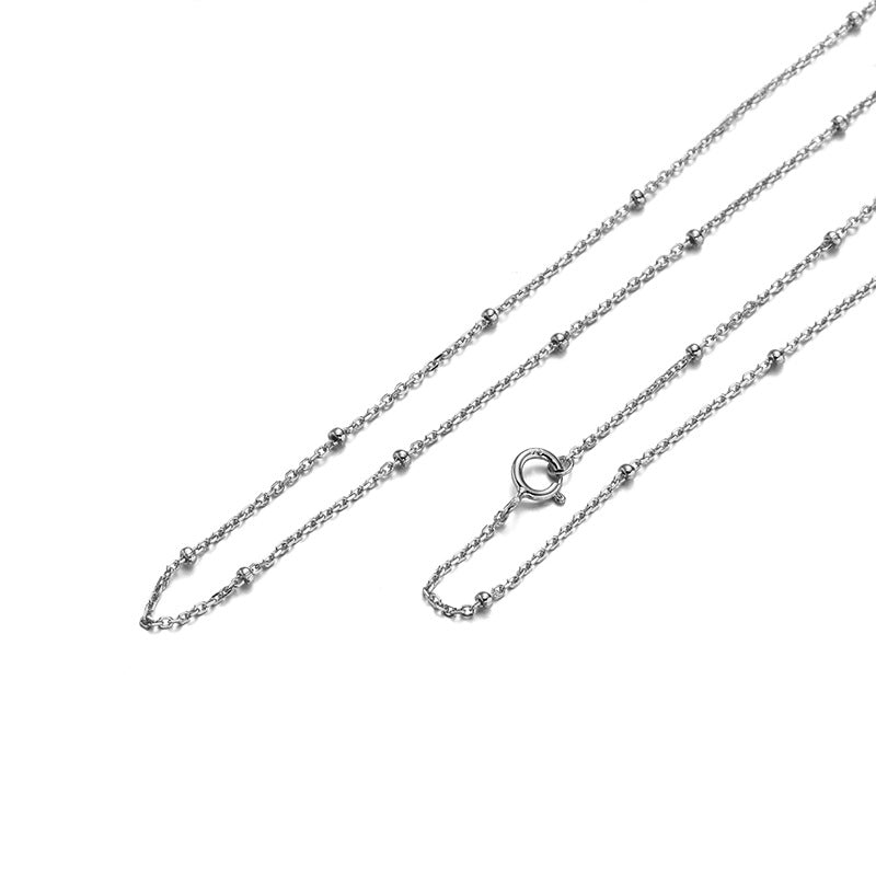 Fleur — 925 Silver Geometric Flower Chain Necklace