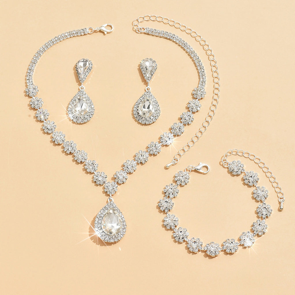 Celestial Bridal Jewellery Set | Necklace, Earrings & Bracelet | Luxury 3-Piece