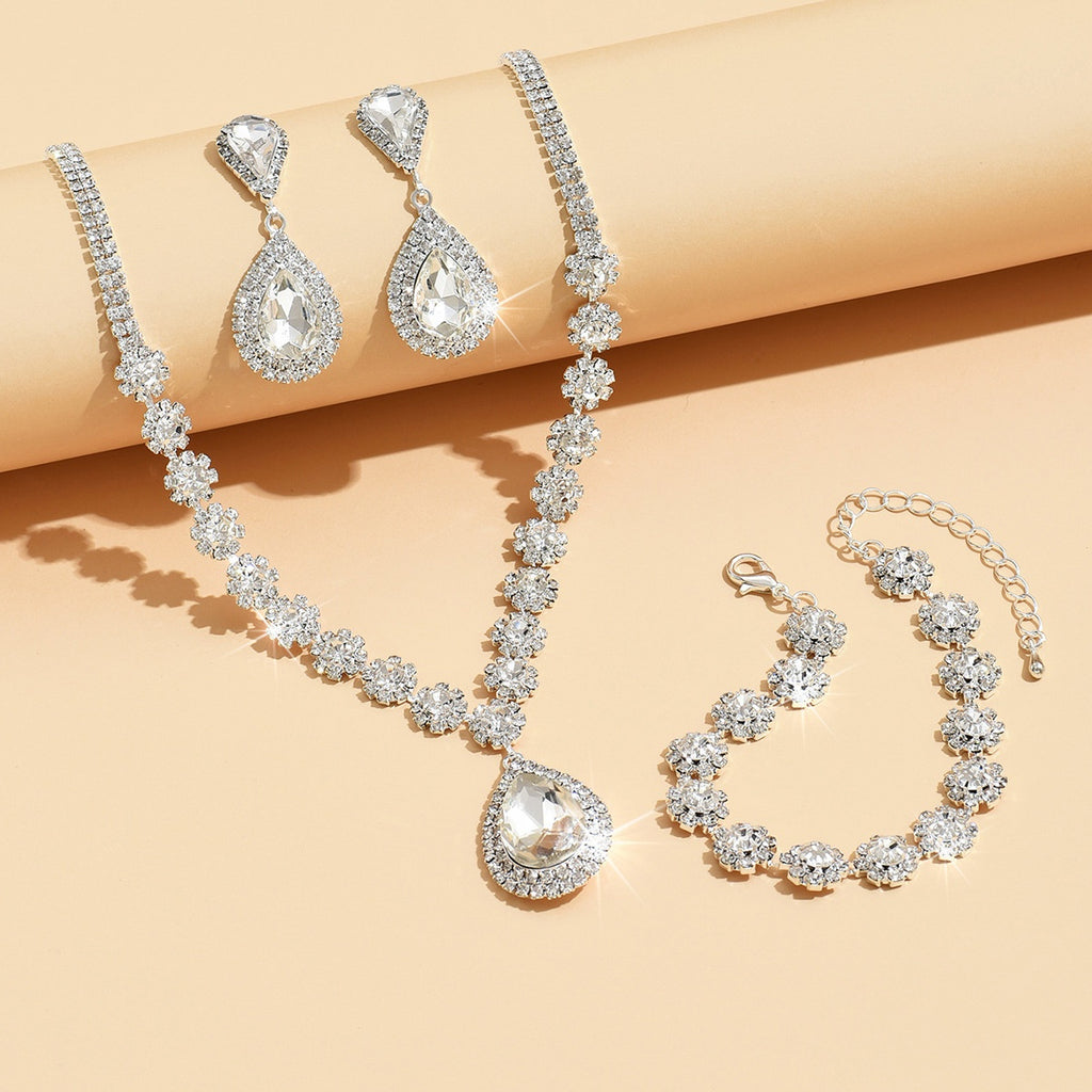 Celestial Bridal Jewellery Set | Necklace, Earrings & Bracelet | Luxury 3-Piece