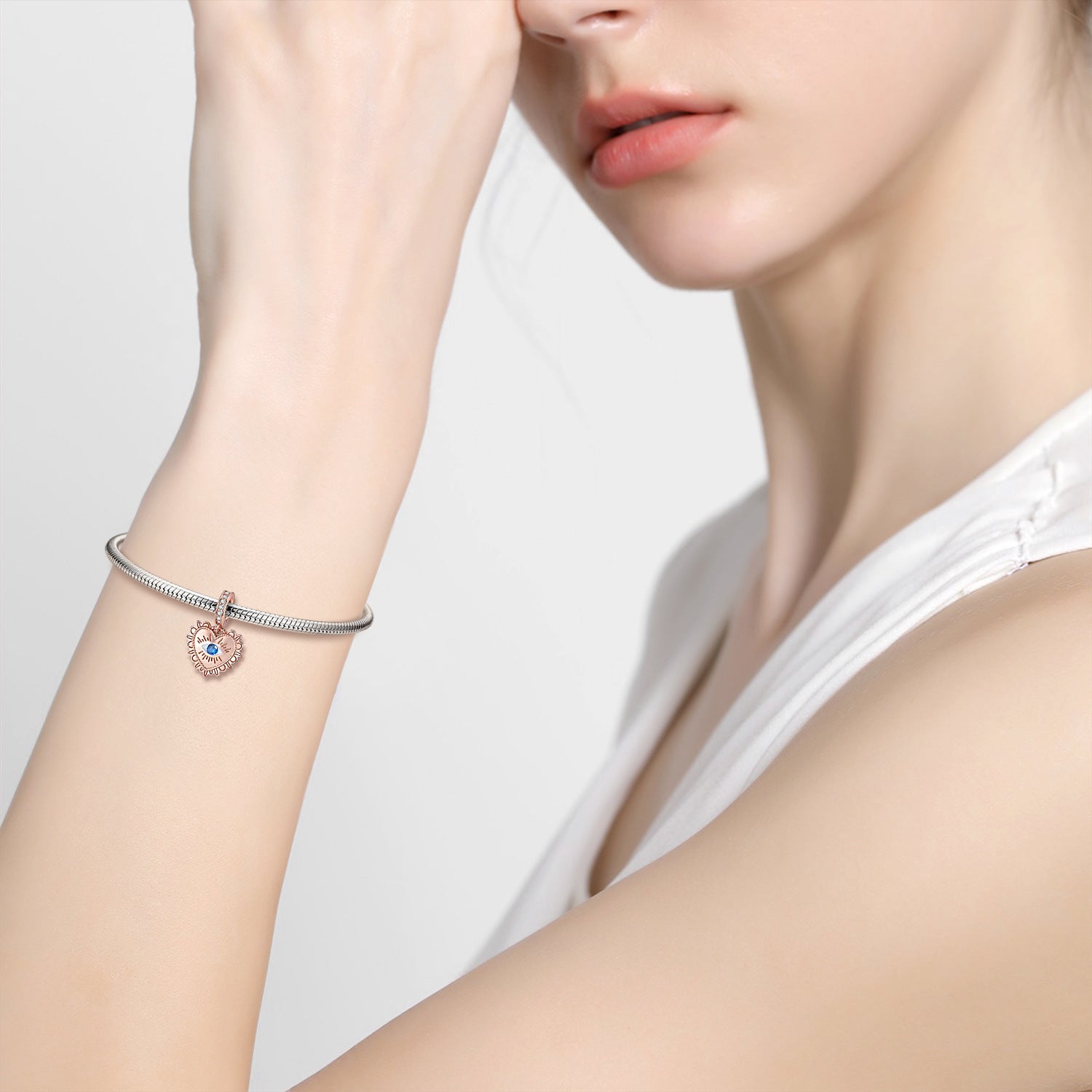 Rosé — 925 Silver Rose Gold Geometric Pendant