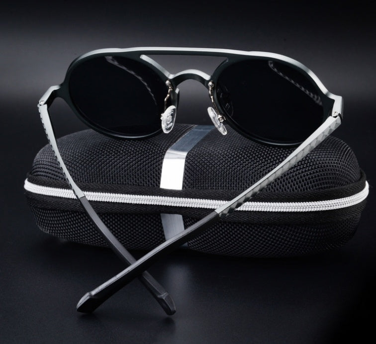 Vintage Round Aluminium Sunglasses — UV400 Driving Eyewear