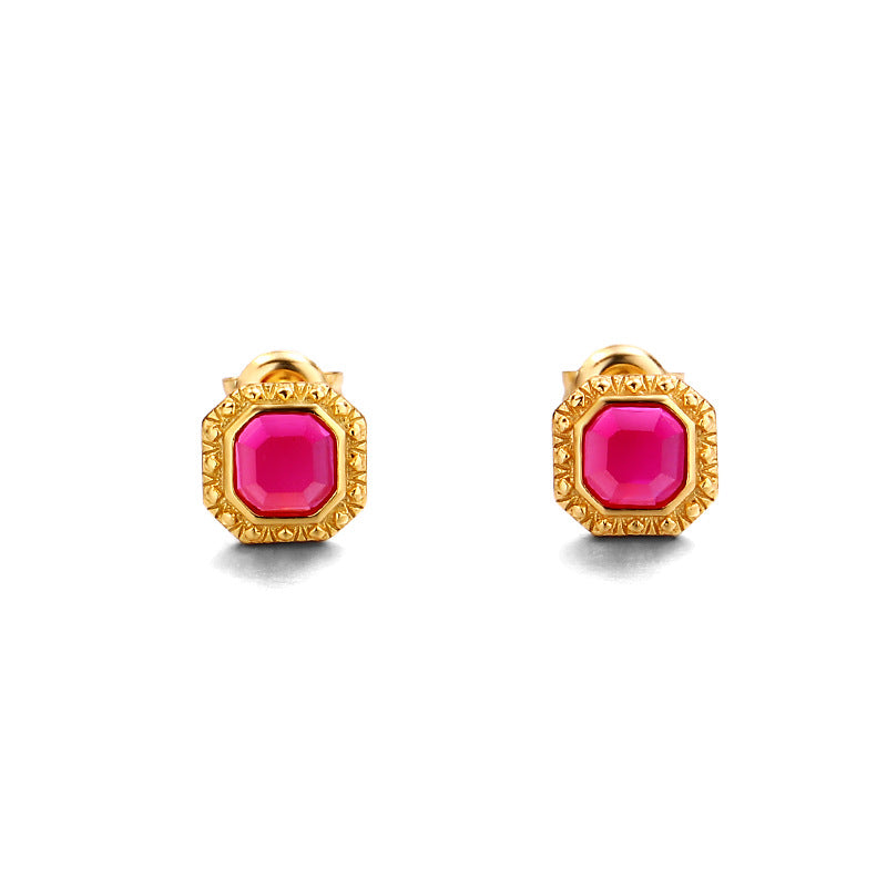 Verdure Stone Geometric Earrings