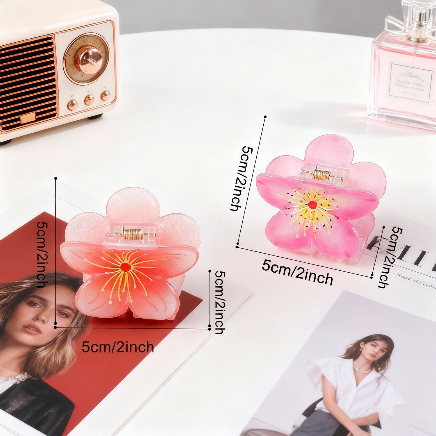 La Fleur — Floral Shark Hair Clip