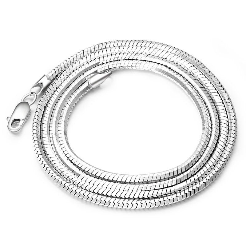 Sterling Silver Necklace Chain – Platinum Plated | Luxury Style