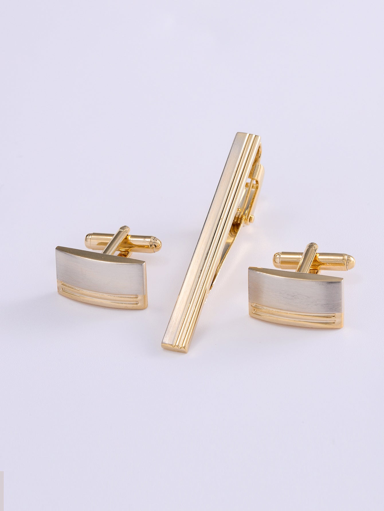 Men’s Luxury Cufflinks, Tie Clip & Pen Set — Business Elite
