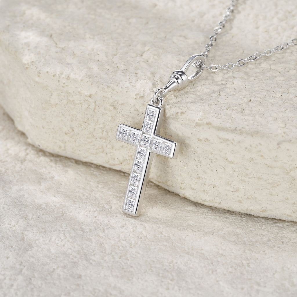 Douceur – Morganite Pendant Necklace | Platinum-Plated Sterling Silver