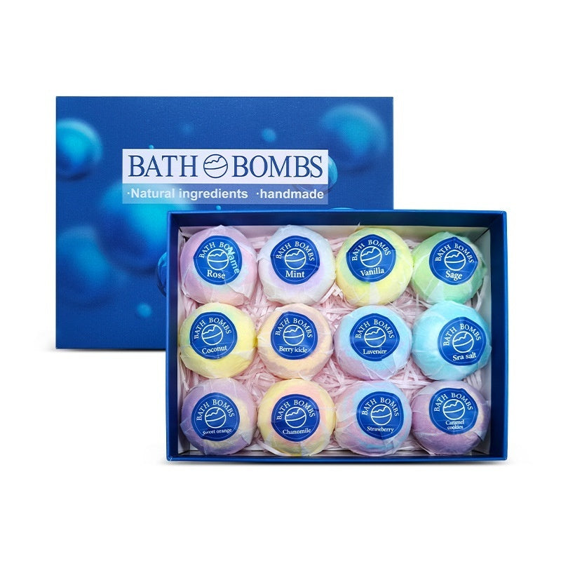 Essential Oil Bath Bomb Set — 12-Piece Luxury Collection
