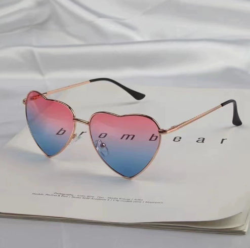 Peach Heart Sunglasses | Retro Metal Frame | 17 Colours