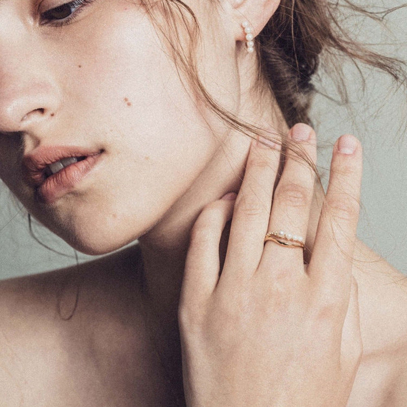 Duelle Freshwater Pearl Double Ring