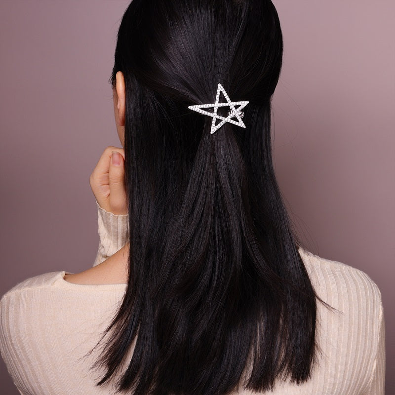 L'Étoile – Moissanite Hair Pin | Platinum-Plated Sterling Silver | Diamond-Pen Tested