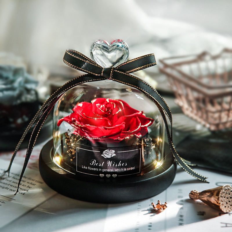 Lumière Rose — Eternal LED Rose in Glass Dome