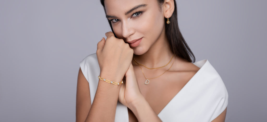 Moissanite Bracelet – Gold-Plated Sterling Silver | Luxury Jewellery