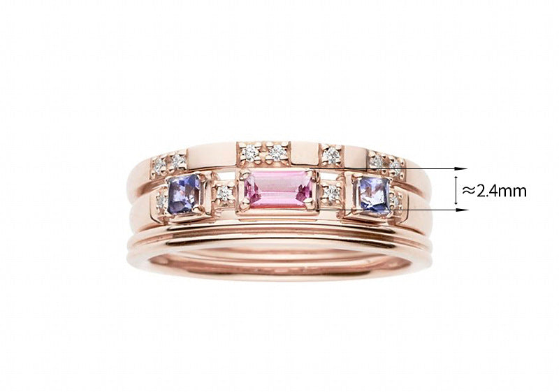 Dual-Tone Gold & Rose Gold Silver Ring | Luxury Women's Jewelry