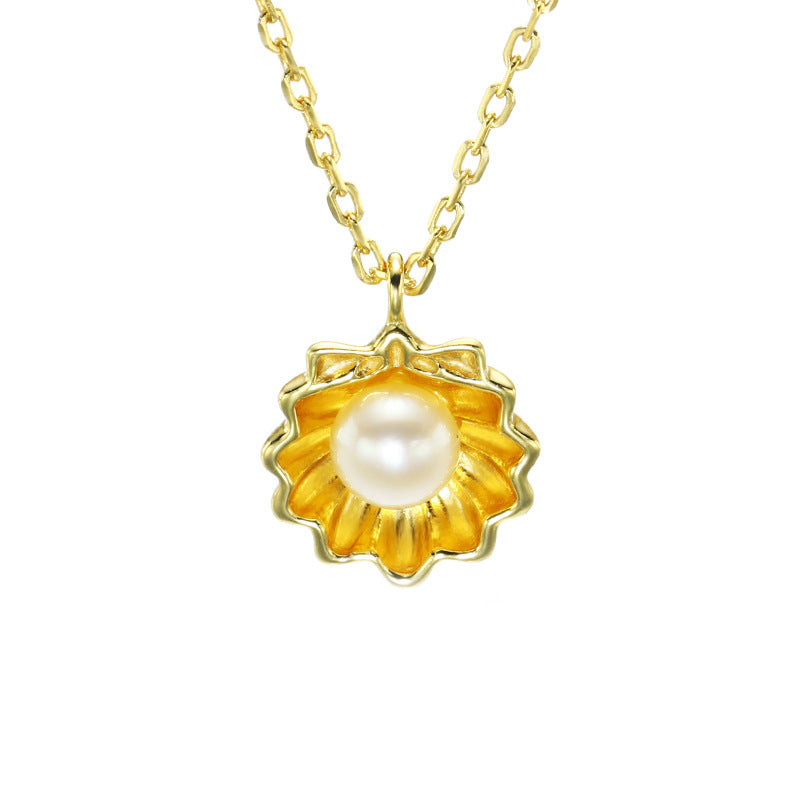 Pearl Shell – Freshwater Pearl Natural Shell Frosted Luxury Necklace