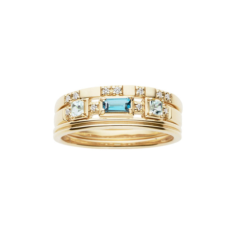 Dual-Tone Gold & Rose Gold Silver Ring | Luxury Women's Jewelry