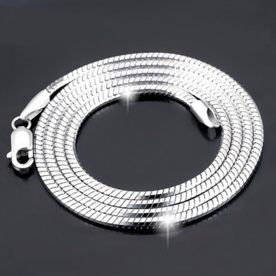 Sterling Silver Necklace Chain – Platinum Plated | Luxury Style