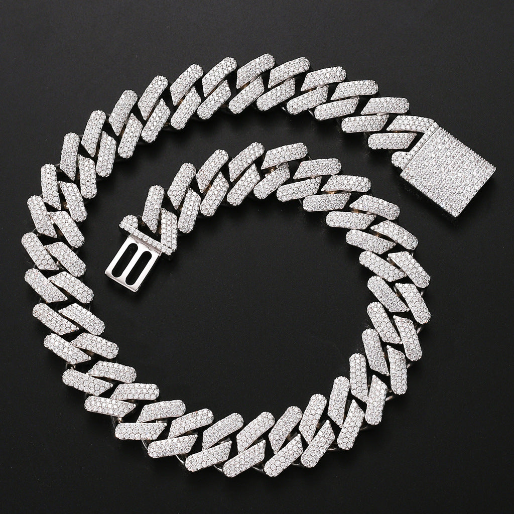 Full Zircon Cuban Chain Necklace | Gold Plated Hip-Hop Luxury