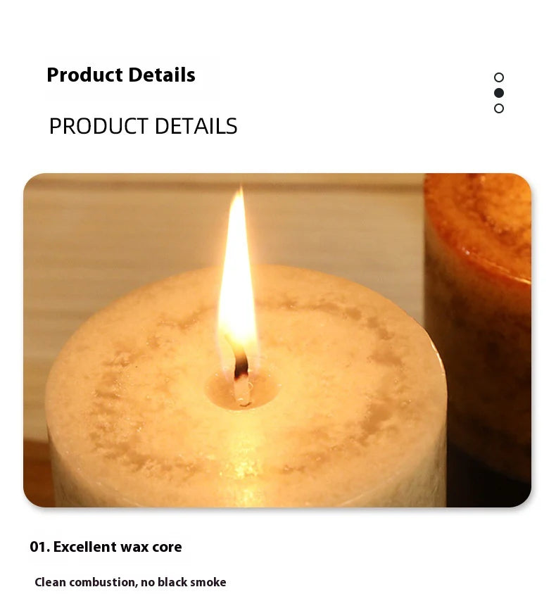 Handmade Retro Cylindrical Candle — Botanical Fragrance Collection