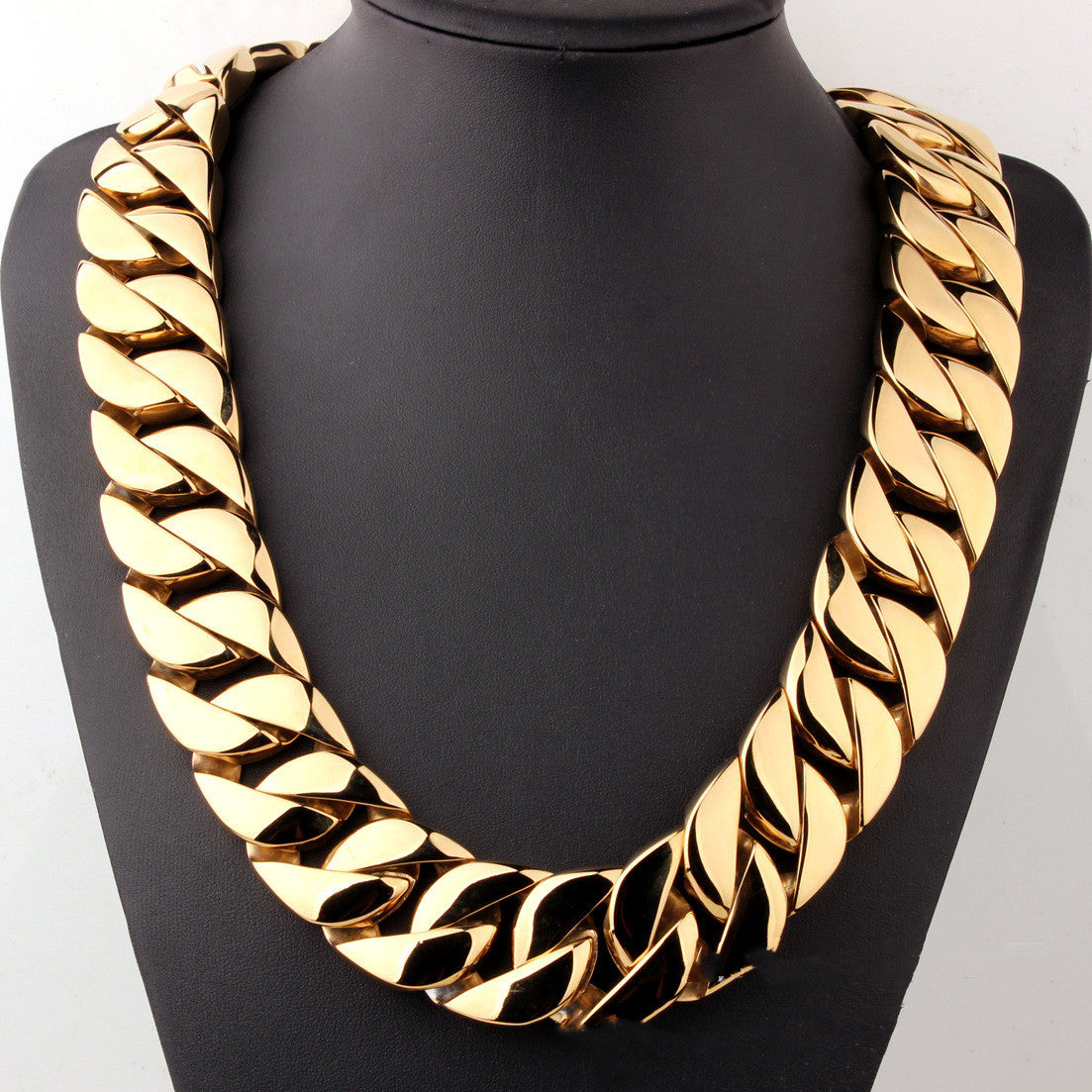 Men's Titanium Steel Whip Chain Necklace | Gold Luxury Jewelry