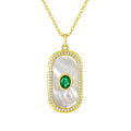 Emerald Glow – Natural Emerald & 925 Silver Geometric Luxury Necklace