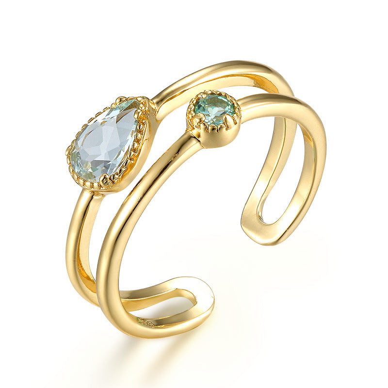 Dorée — Gold Crystal Adjustable Ring