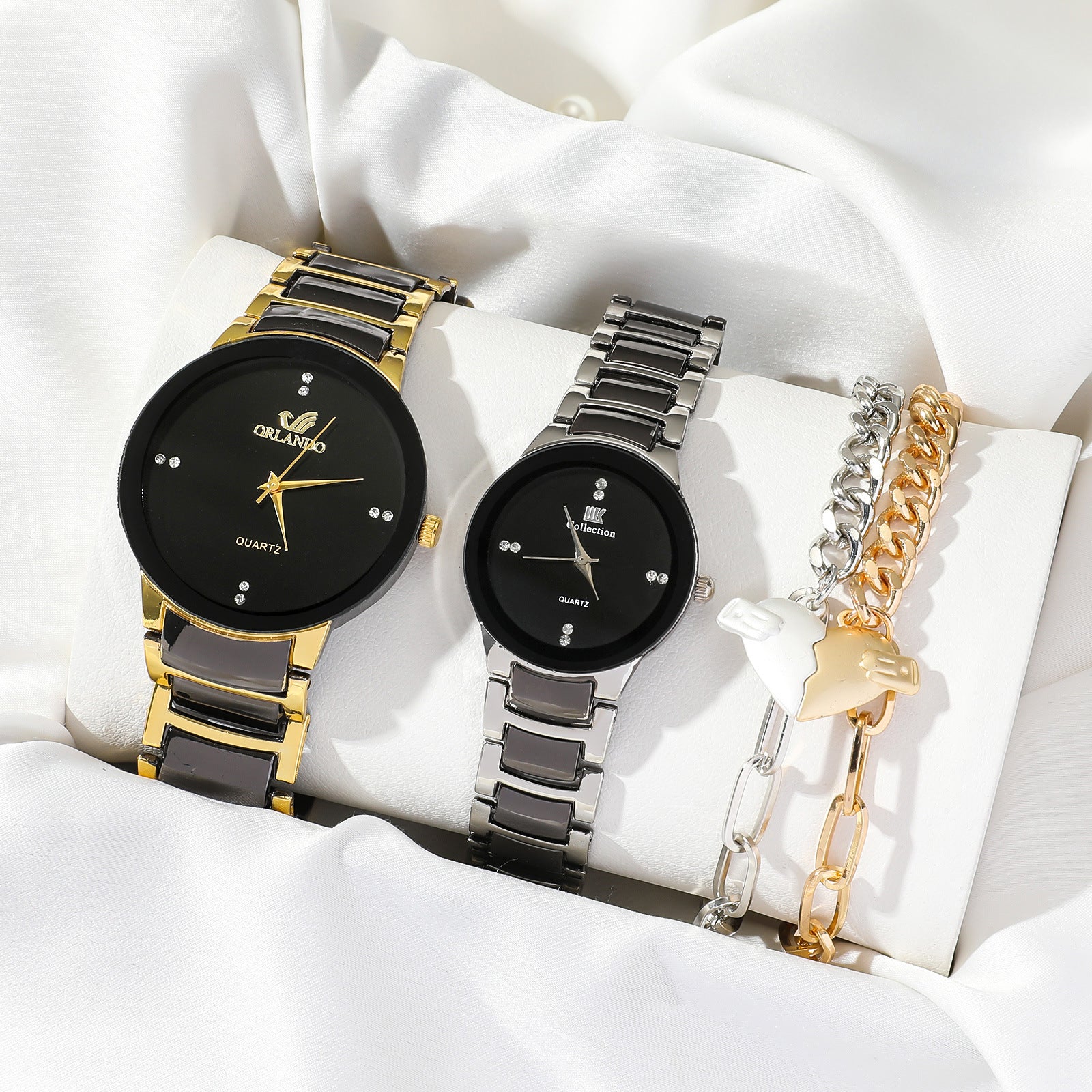 Women’s Watch & Heart Bracelet Set — Everyday Luxury