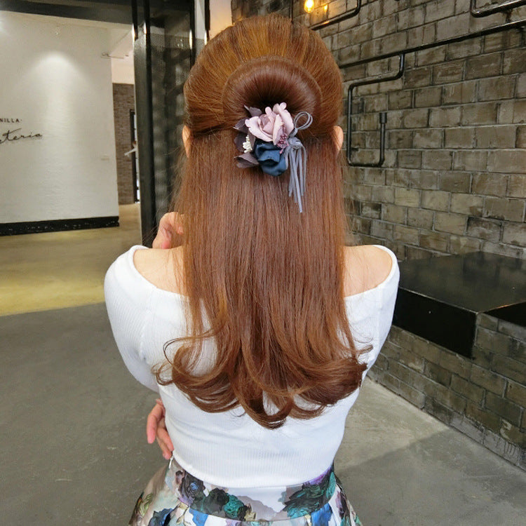 Pearl Flower Bun & Half-Bun Hair Accessory — Korean Style