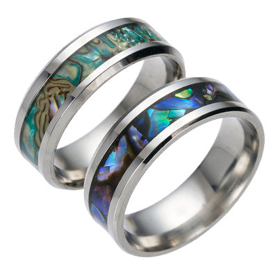 Titanium Steel Color Shell Men's Ring | High-End Luxury Jewelry
