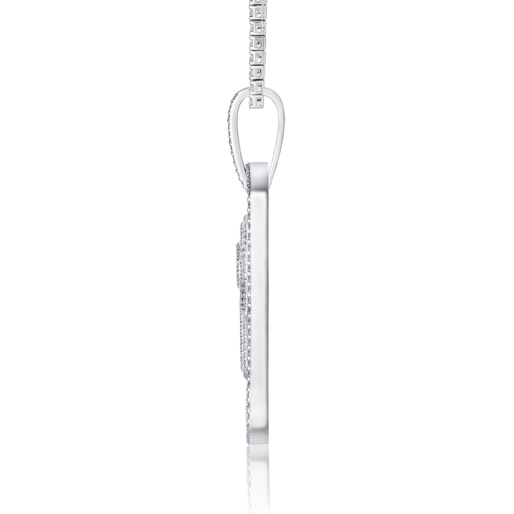 Lumière – Moissanite Pendant | Platinum-Plated Sterling Silver | Pendant Only